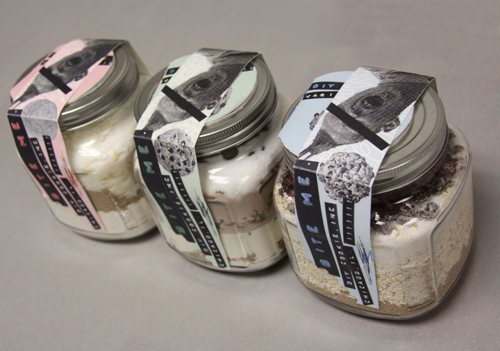 cookies punk DIY homemade junk food jars Bite Me labels