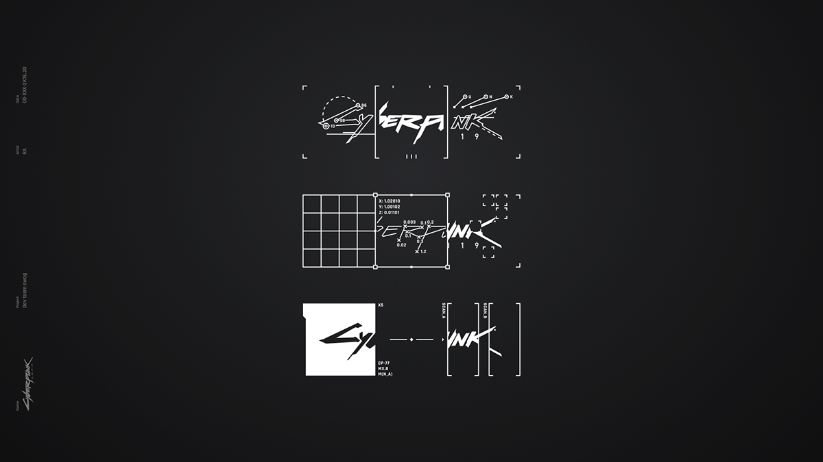 art crosshair Cyberpunk cyberpunk 2077 FUI game HUD Interface scanner UI