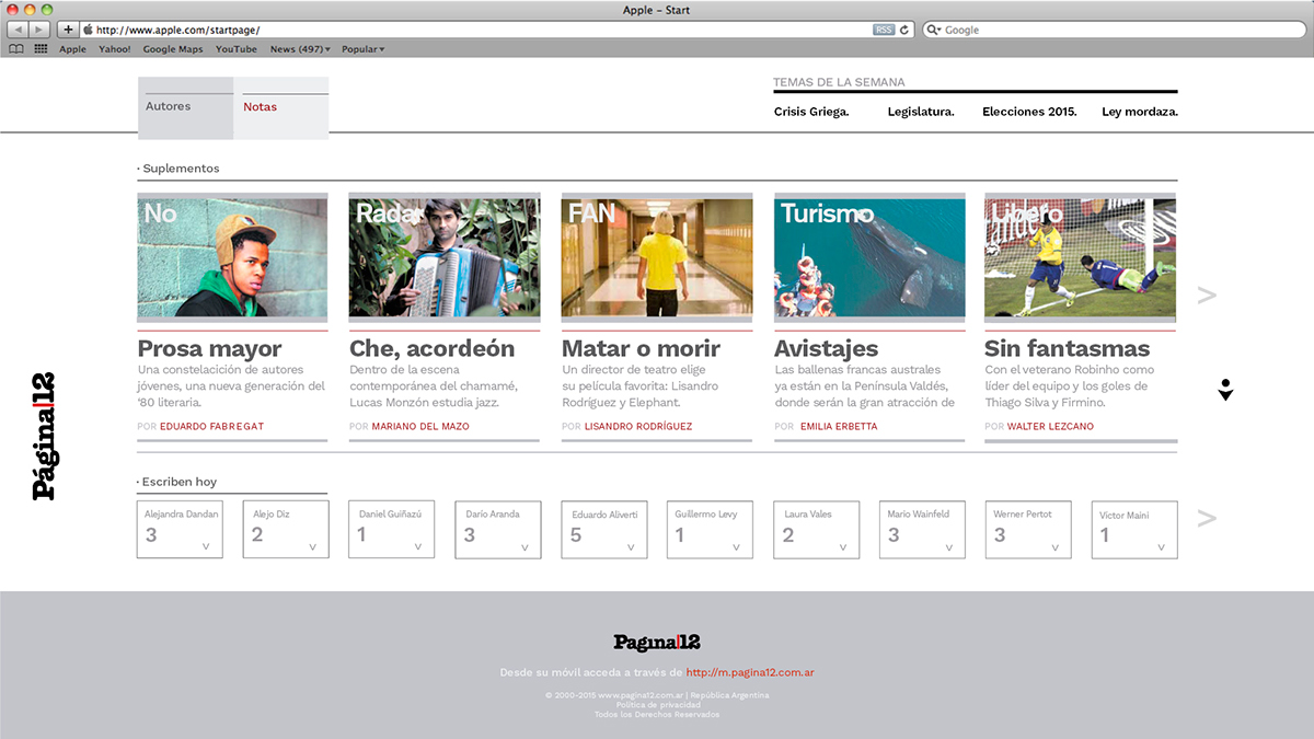 diario periodico newspaper Web Diseño web