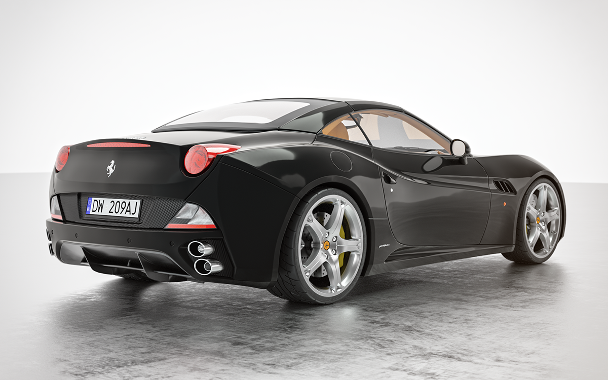 Ferrari California renders on Behance