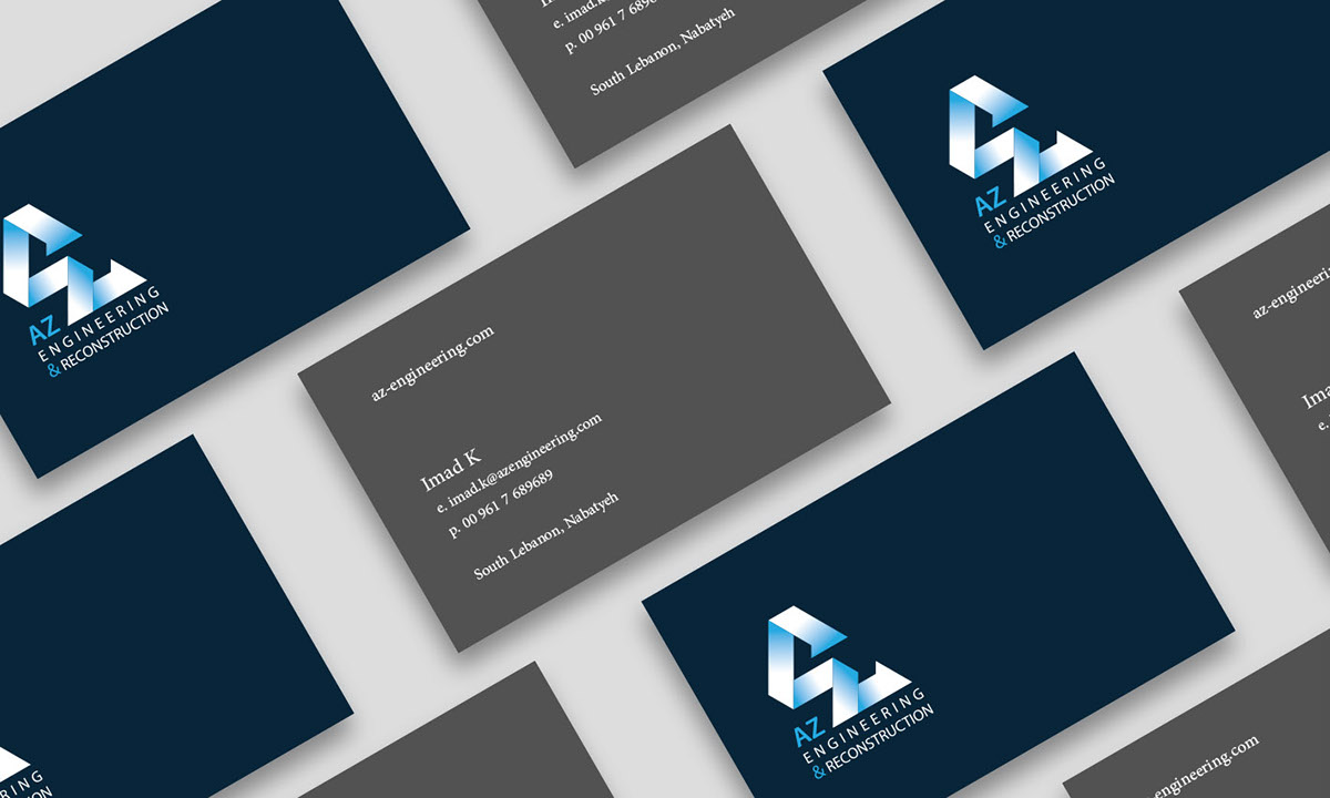 construction contractor creative logo brand business card company builder engineer reconstraction identity inspiration stationary graphical blue