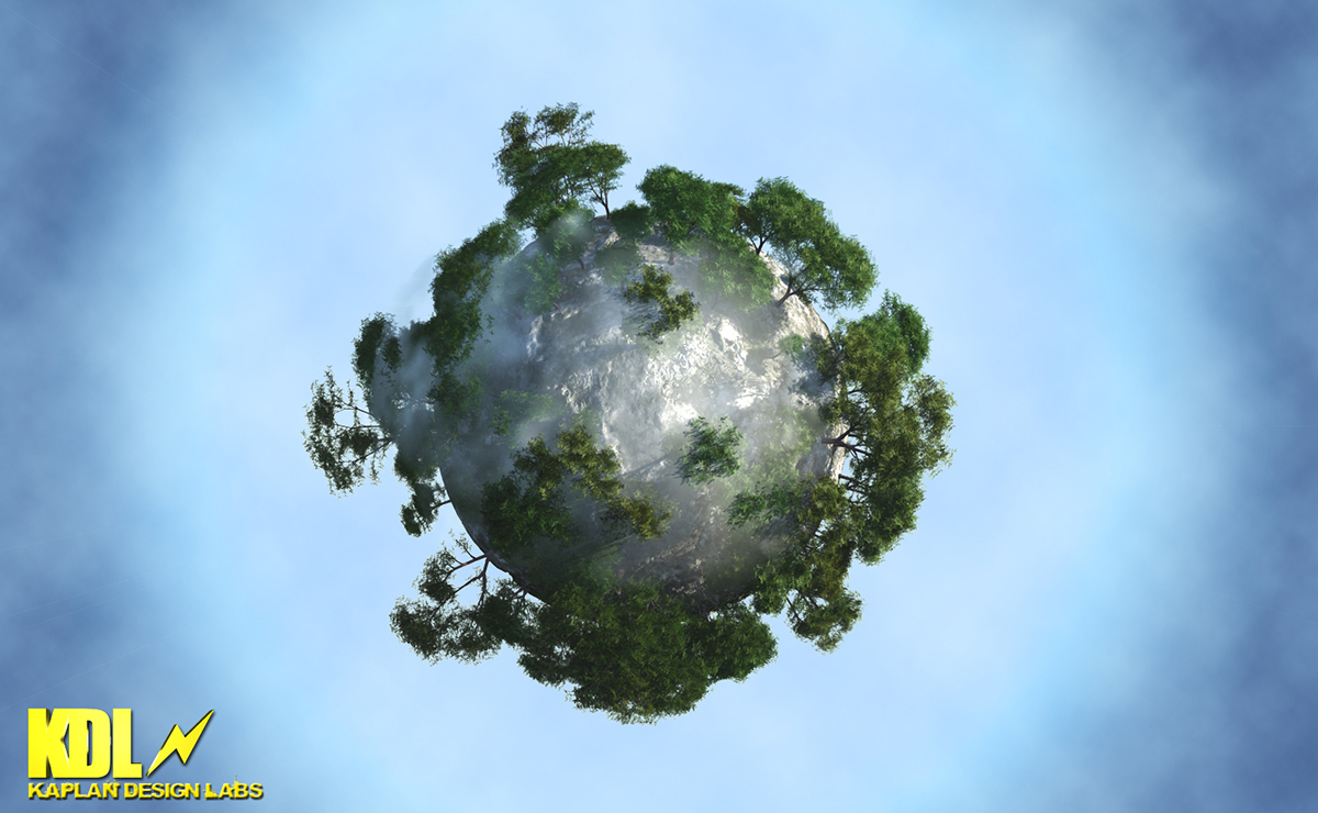 Planets plants ecosystems desert Tropical Forests Little Big proportions cloudy solar system 3D CGI animated vue