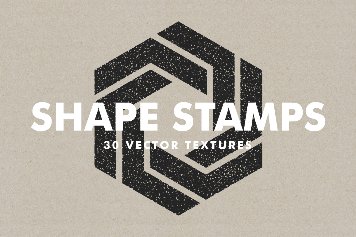 vector shapes geometric textures stamps print circle hexagon triangle shield crest logo merchandise resources ink