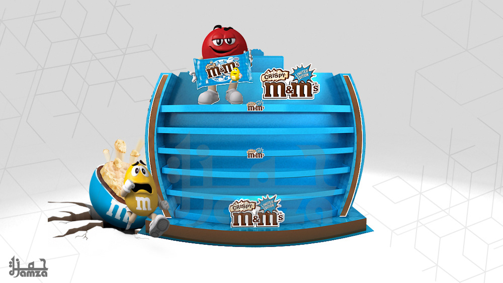 M&Ms chocolates bunties Display Product Display pos stands instore display promotional display M&Ms stands