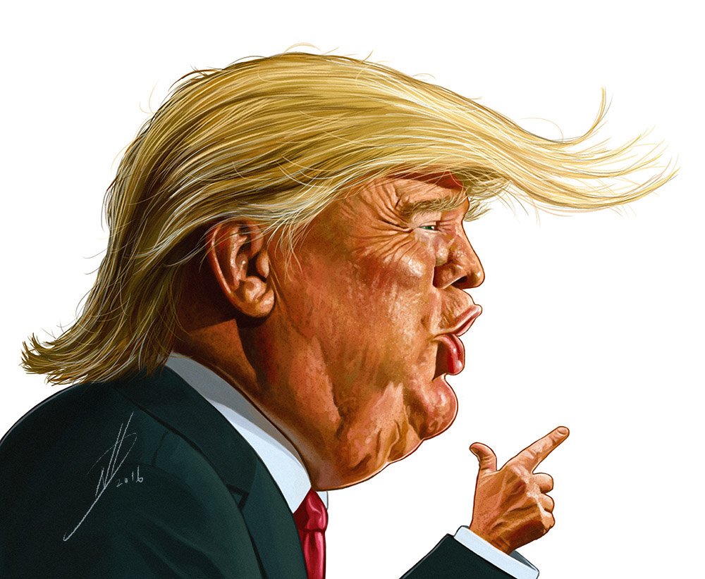 Trump caricature  