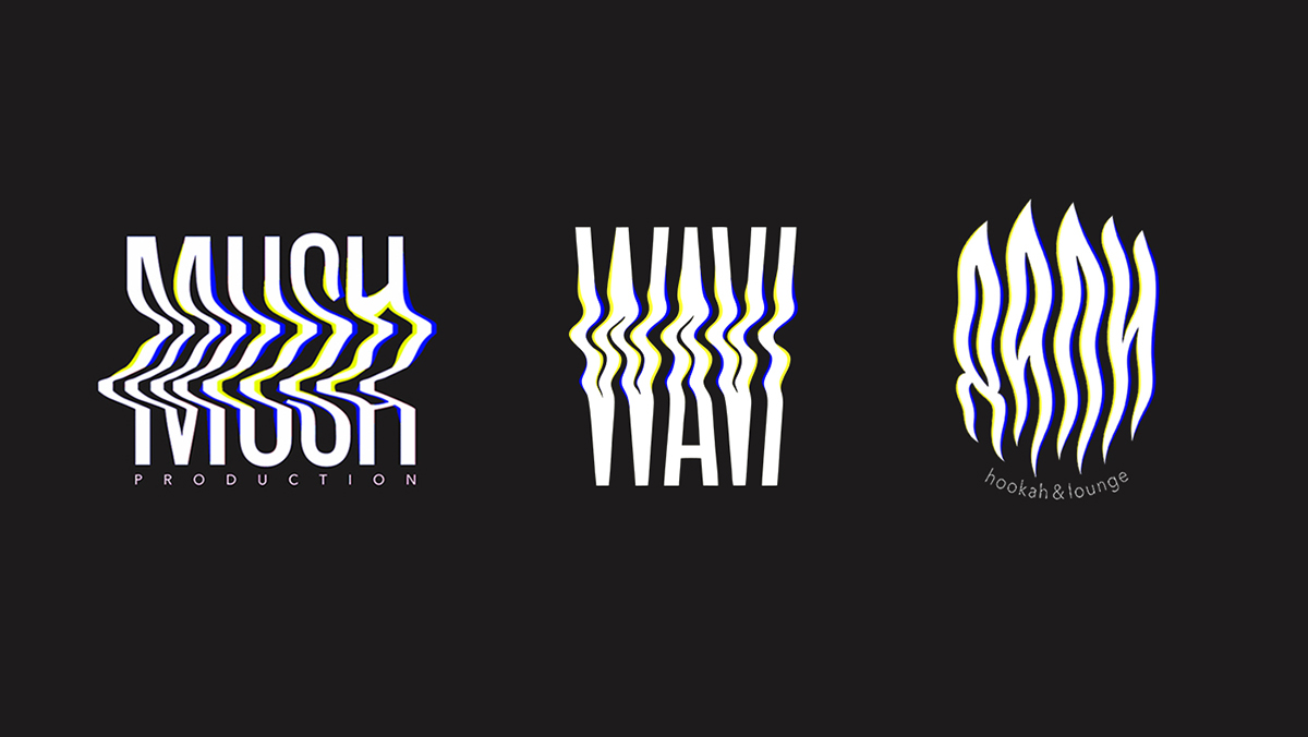 Glitch lettering typography   logo logopack branding 