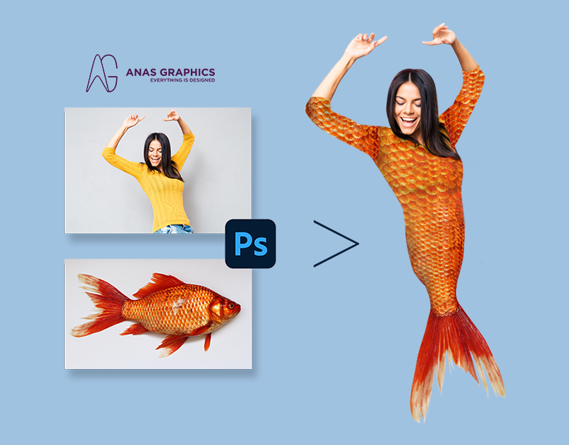 anas graphics attempt into mermaid photoshop turns simple girl