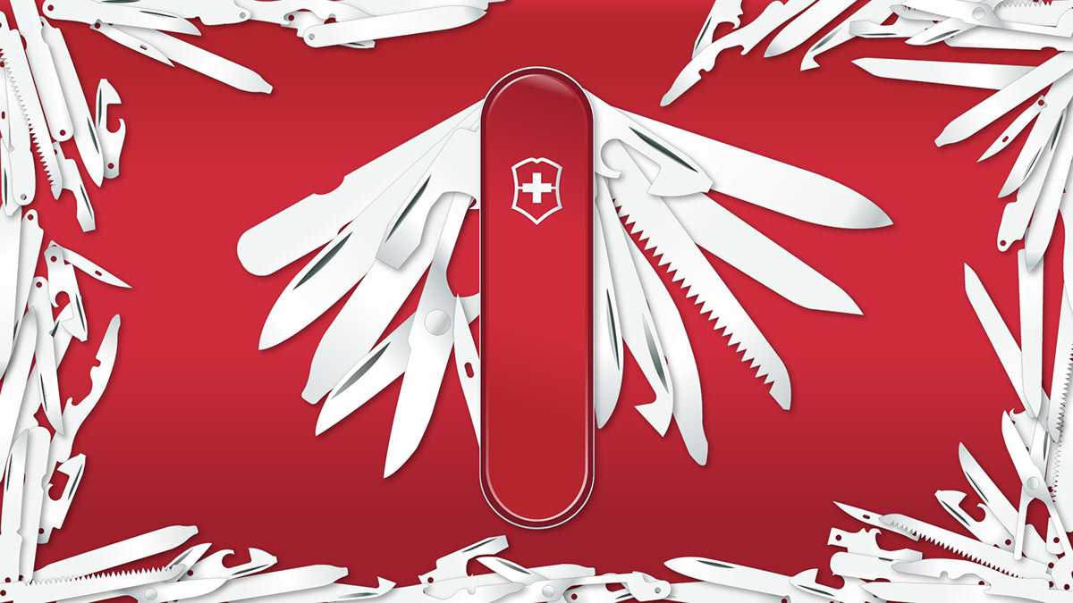 After effect logo animation Victorinox sva logo swiss army knife