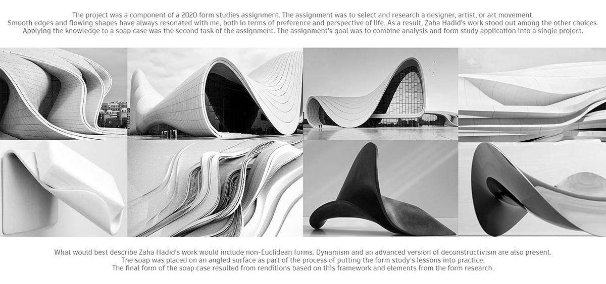 3D blender formstudy industrial design  product design  sculpture visualization ZAHA HADID