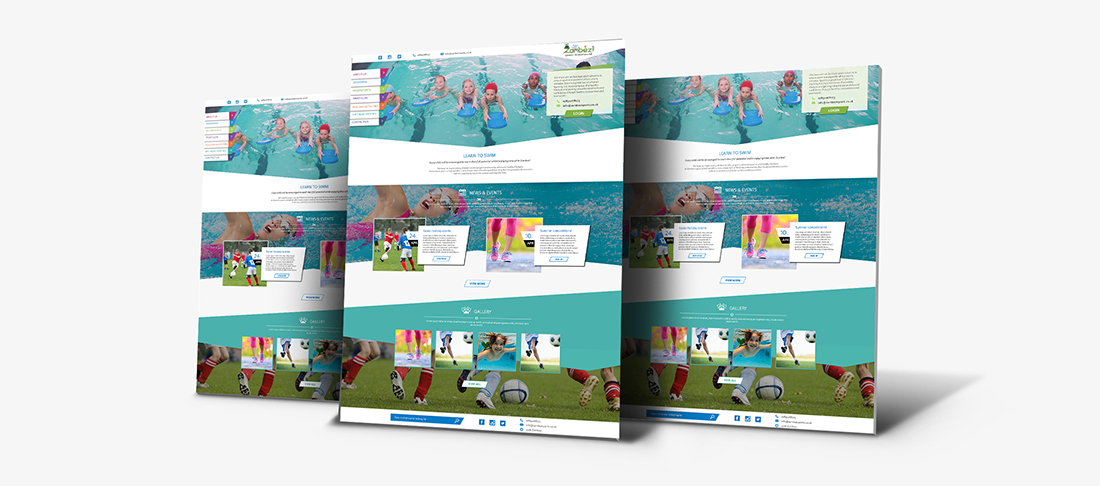 Web Design  design sport swimming landing page