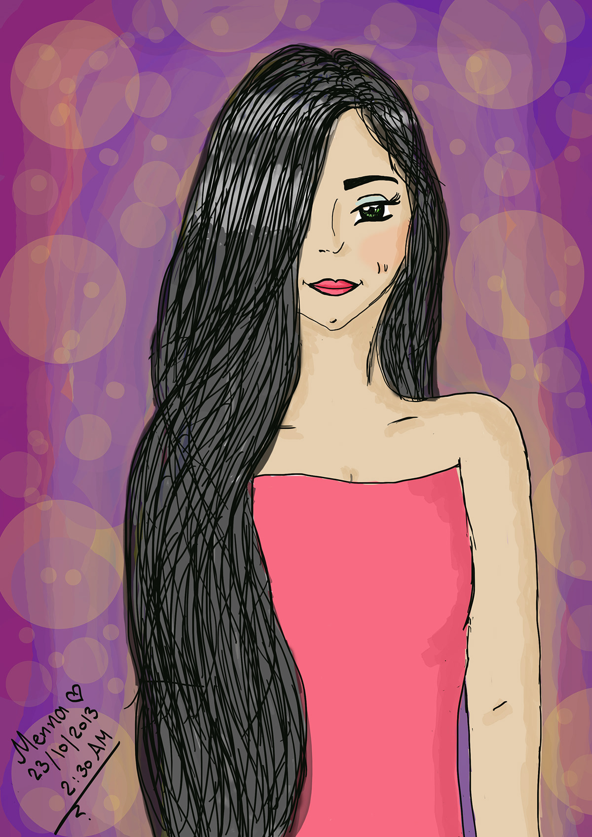 girl long_hair art Digital_Art