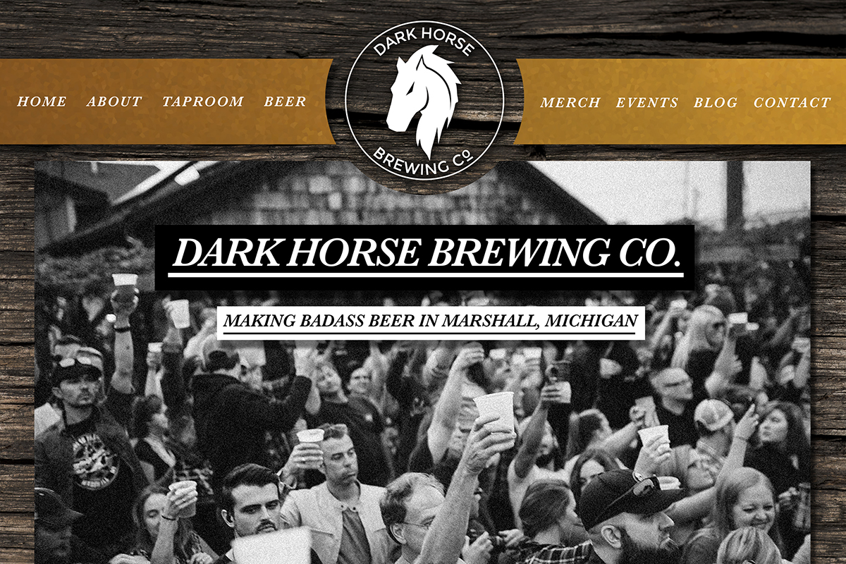 dark horse Rebrand beer company Michigan KCAD