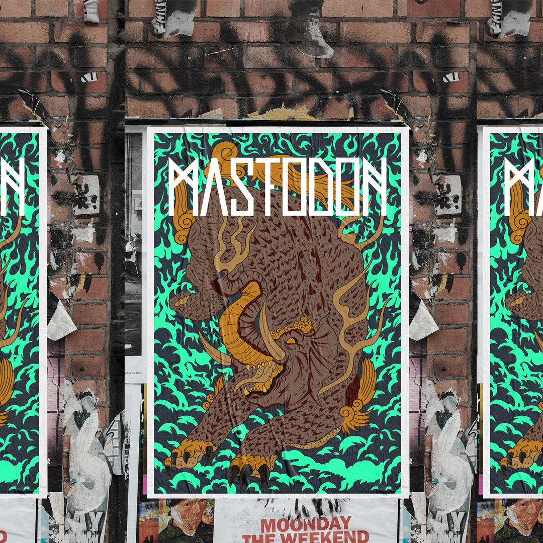 ILLUSTRATION  ilustracion mastodon mastodon band music poster rock t-shirt