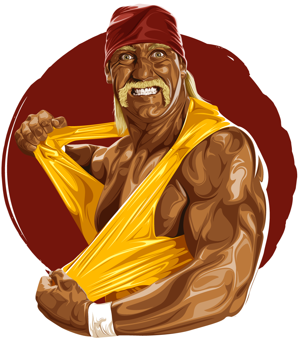 Hulk Hogan WWE Wrestling vector