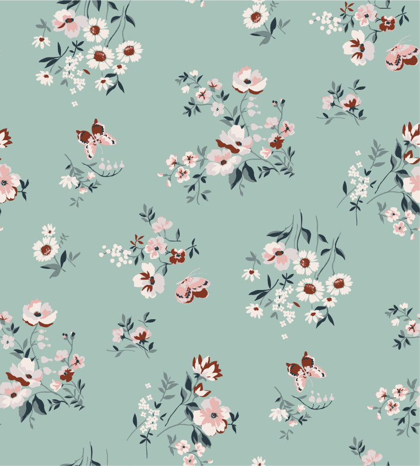 ditsy flower floral pattern Fashion  background ILLUSTRATION  textile