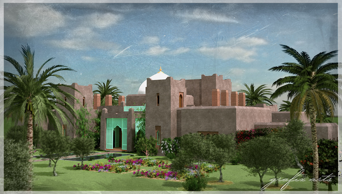 Villa Marrakech Design Stuart Church  3D Grafix Arts architecture  Arabesk Design