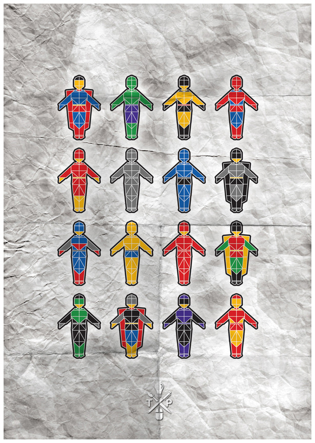 superheroes poster Character origami 