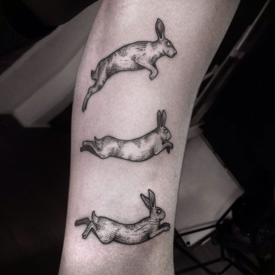 tattoo ink bird FOX Whale jellyfish rabbit stormtrooper