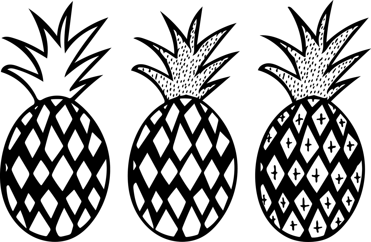 Pineapple graphic design  pattern colour adobe capture adobe illustrator sketch sharpie ILLUSTRATION 