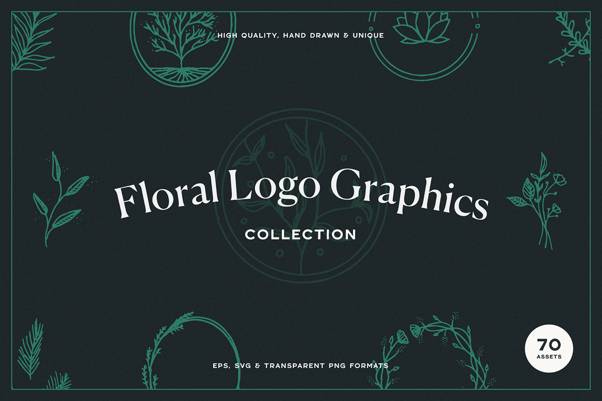 botanical illustration elegant elegant logo feminine logo floral handcrafted handmade logo template organic wreath