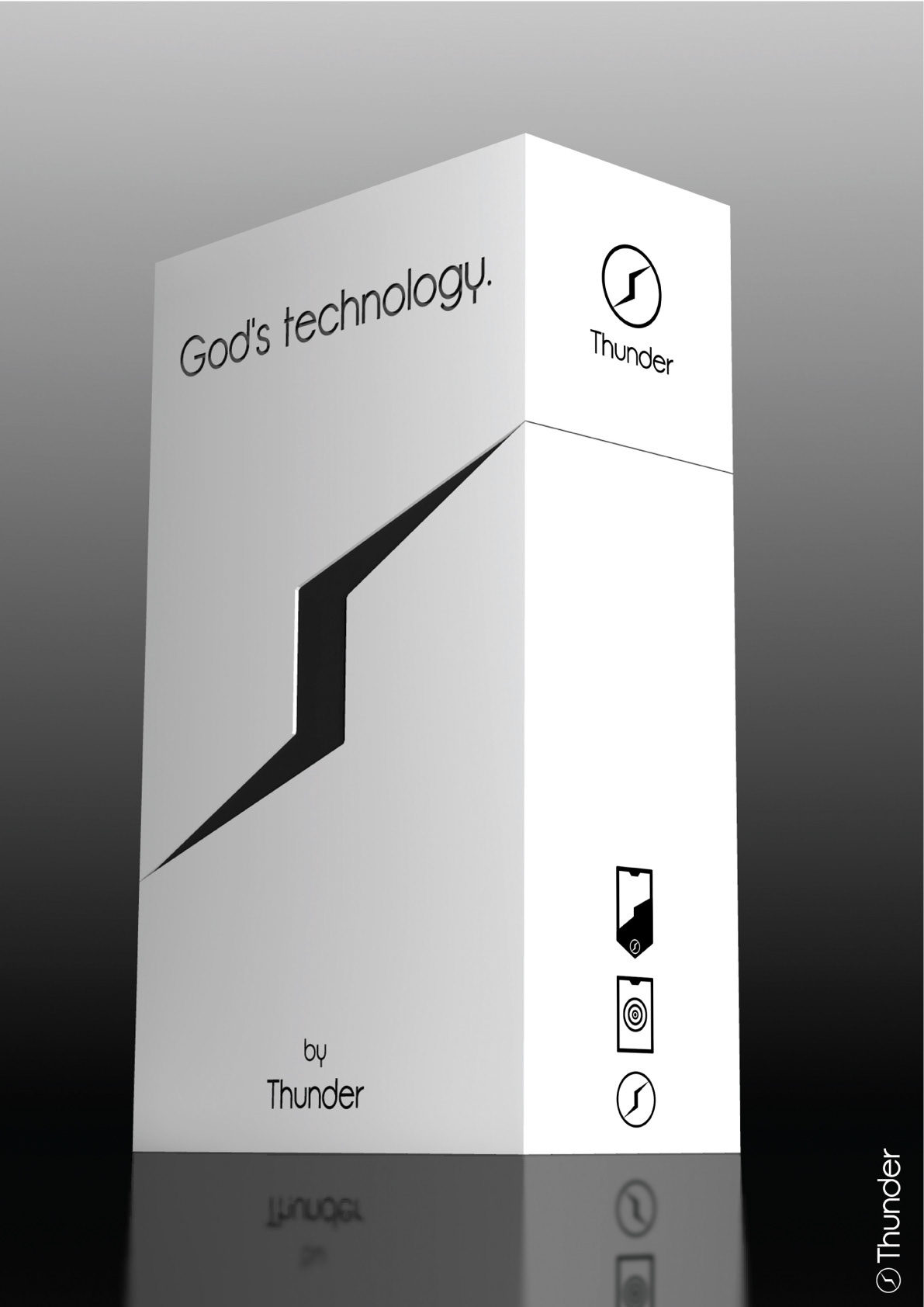 smartphone phone tablet shell thunder God Technology black White God's Technology glossy graphic david allart david allart don mura don mura product