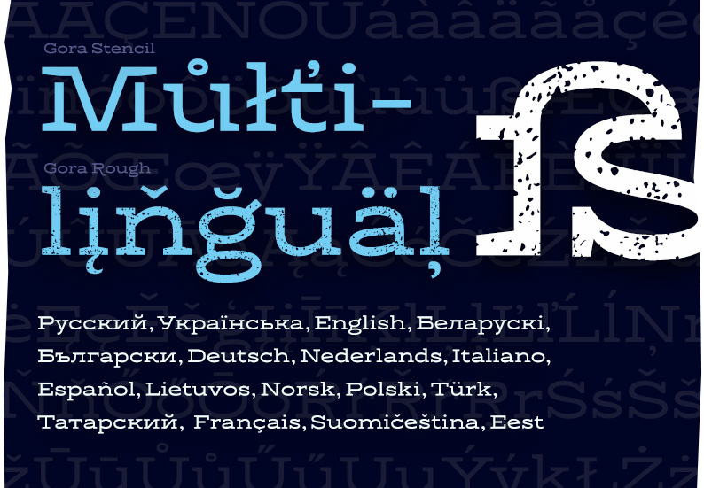 góra Typeface Cyrillic кириллица Latin multilingual slab serif