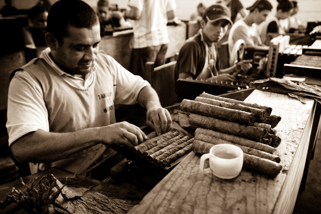 Cigar Factory cigar Honduras Photography  b&w sepia tabacco