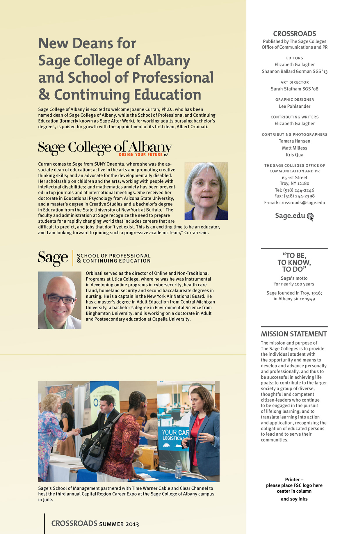 The Sage Colleges magazine