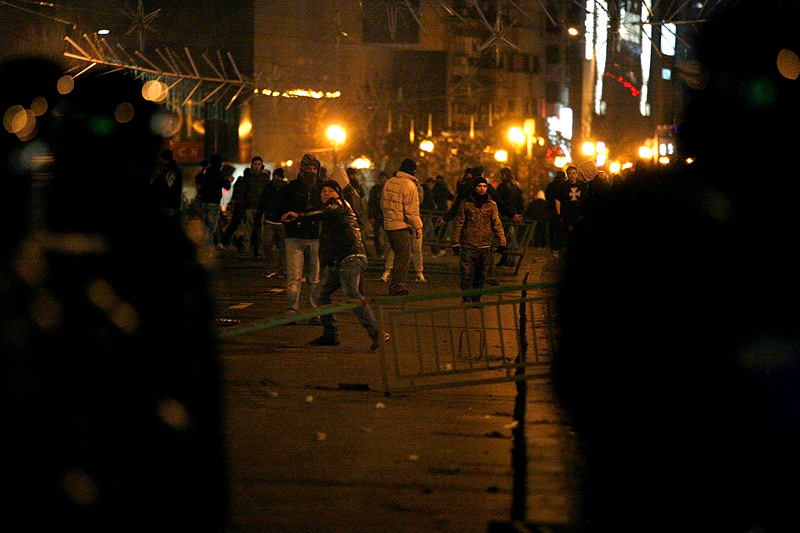 bucharest  riot Street  violence  protest  demonstrators  police austerity Europe crysis Clash romania Government riot violence protest Demonstrators police