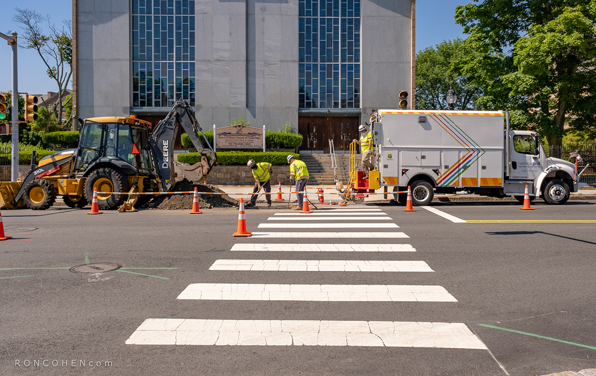 construction equipment front loader Gas Massachusetts repairman road Waltham worker