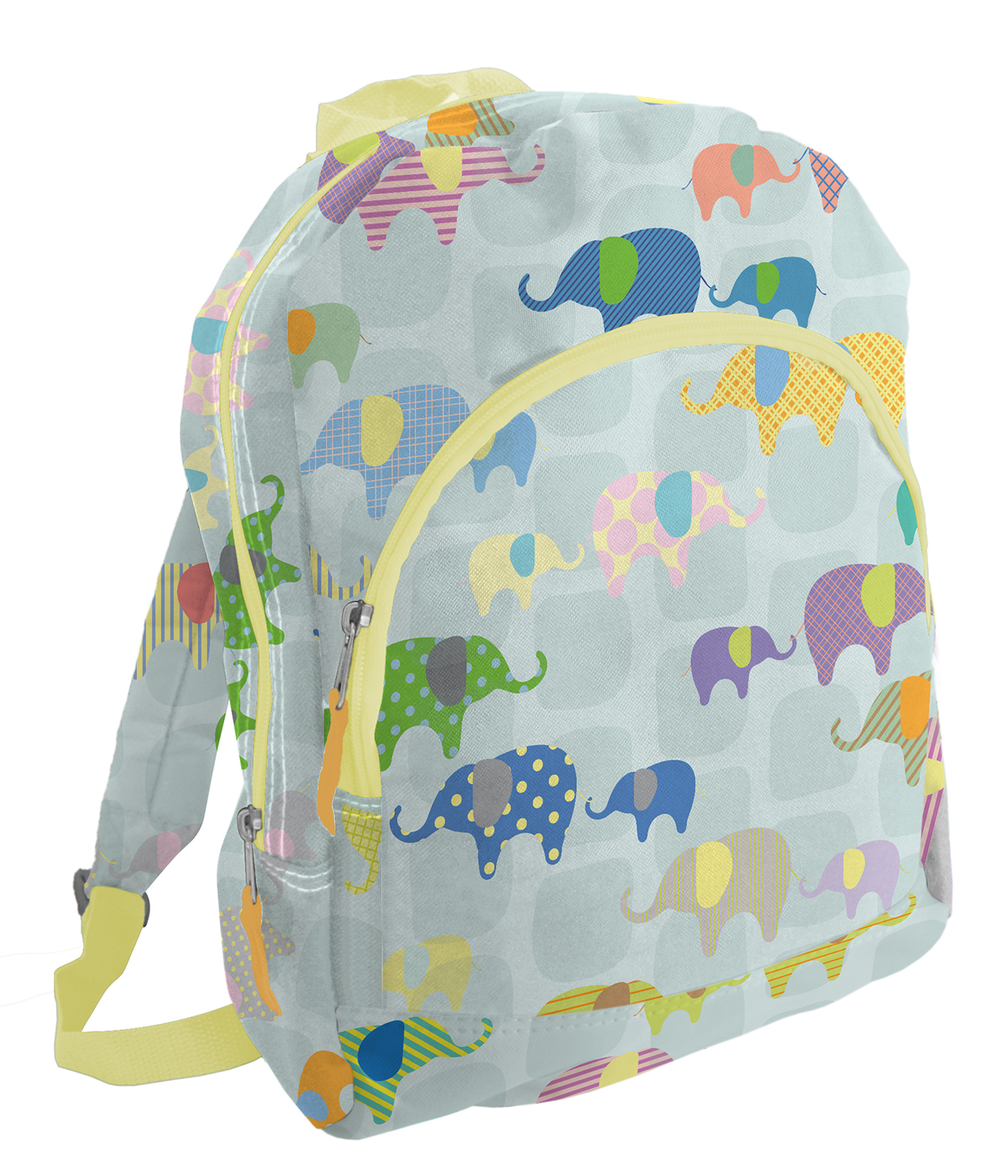 graphic design illustrate pattern elephant owl backpack children cute Illustrator