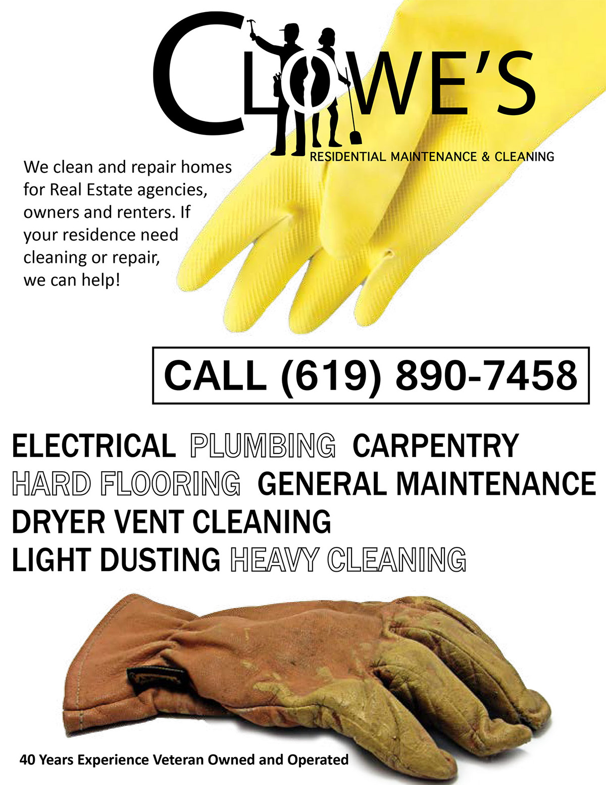 local business flyer Maintenance and cleaning