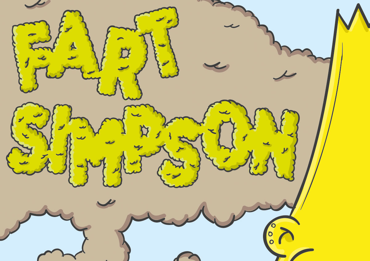 fart simpson Simpson tshirt davidooone comics Bart Simpson