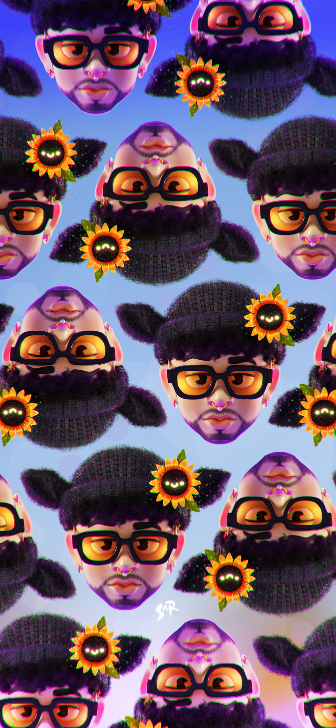 3D blender characterdesign fanart ILLUSTRATION  music sunflower Sunglasses