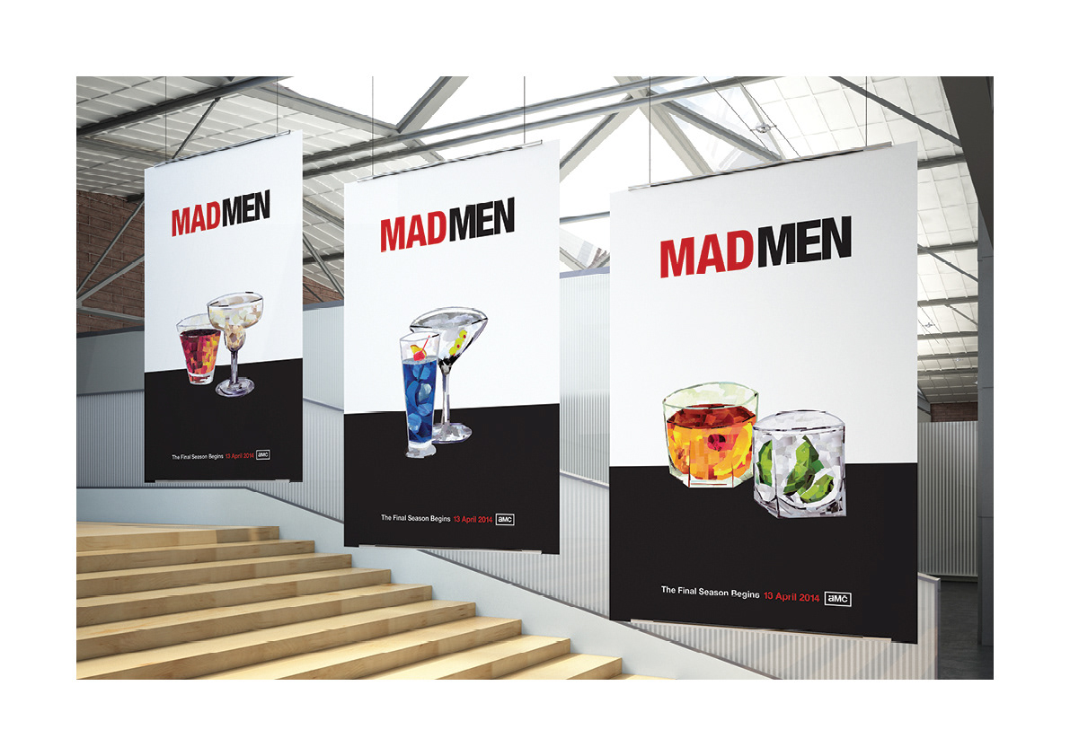 shillington handmade drink madmen advert posters AMC design