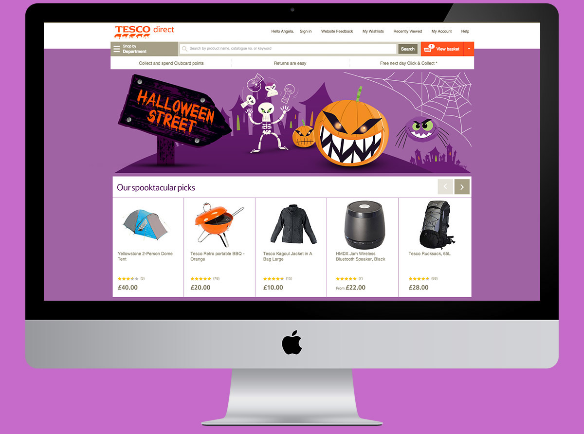 Adobe Portfolio Halloween Retail Website costume pumpkin ghost