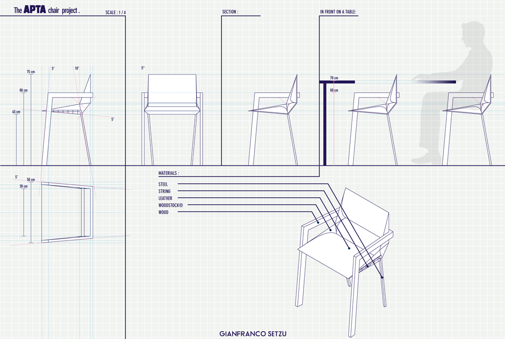 APTA apta chair Alcantara woodstock materials chair chair design confort design research material research chair options gianfrancosetzu design details colors