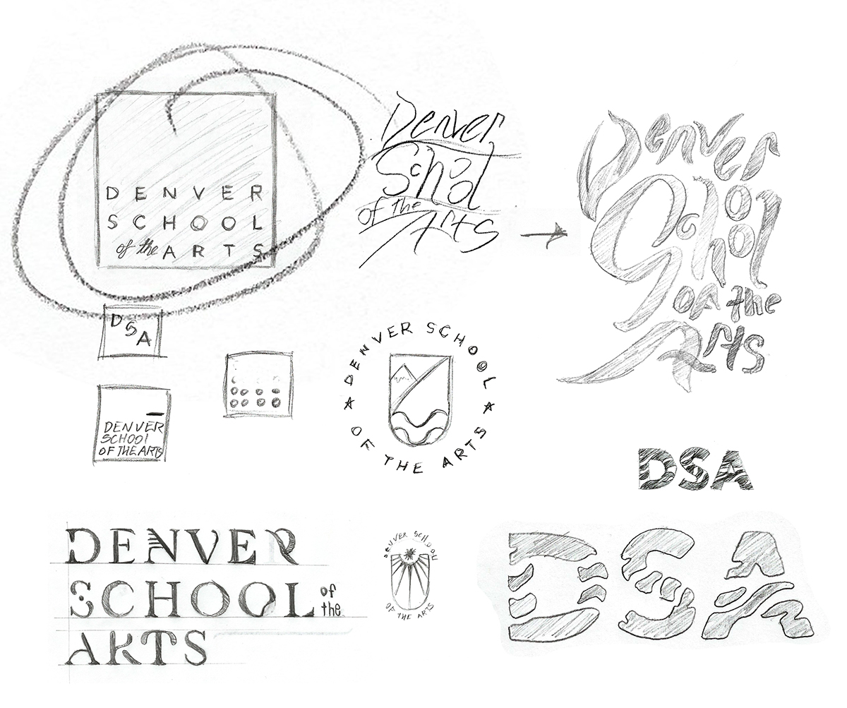 logo rebranding Rebrand High School middle school school Education art art school denver Colorado identity print