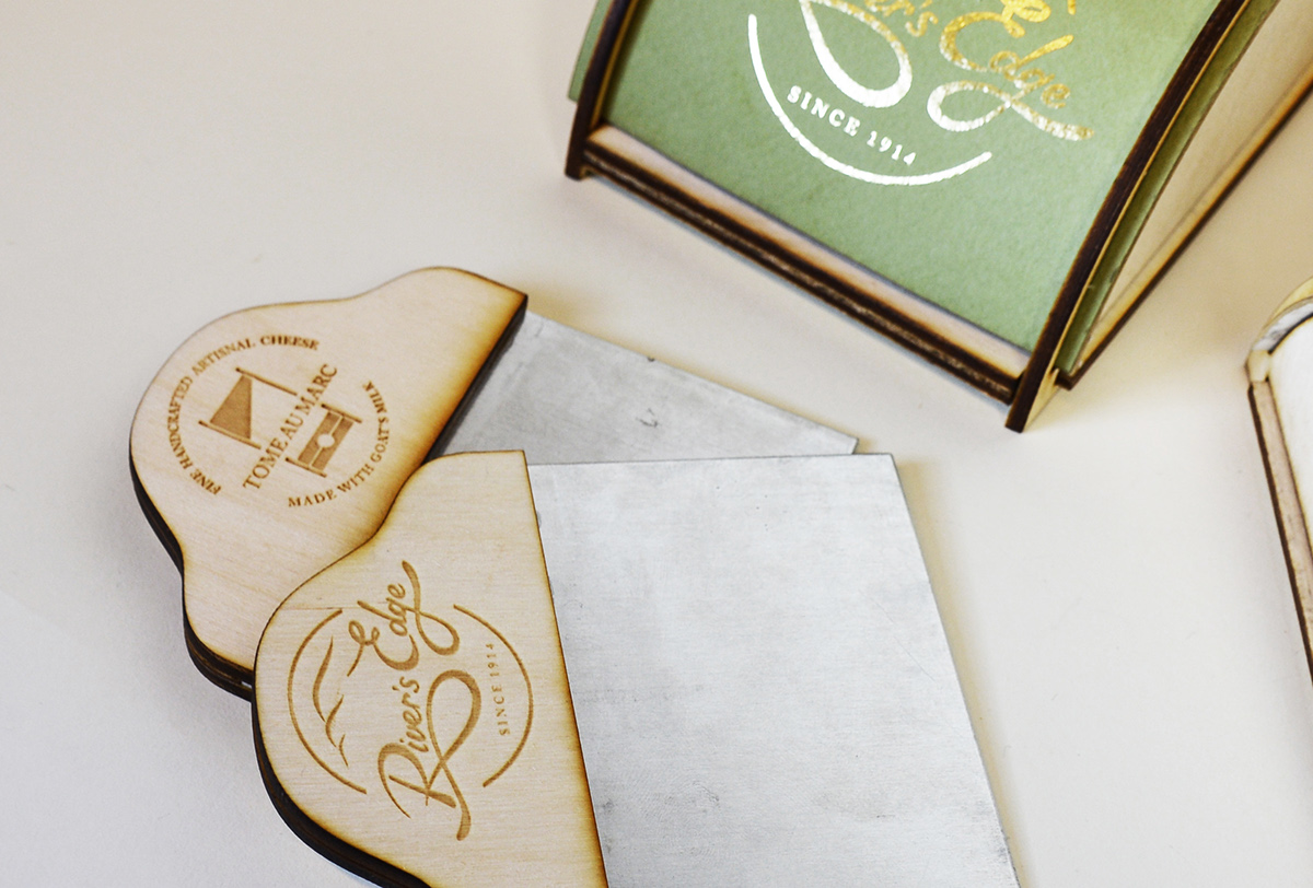 River's Edge Cheese packaging design