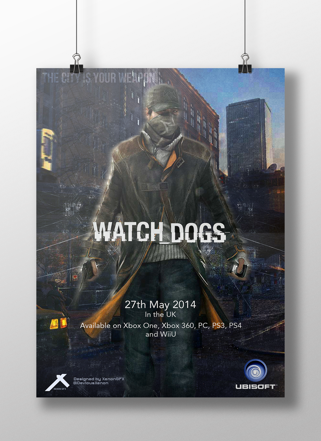 watch dogs watch dog dogs The Game game poster Boxart XBOX 360 gameconsole Gaming