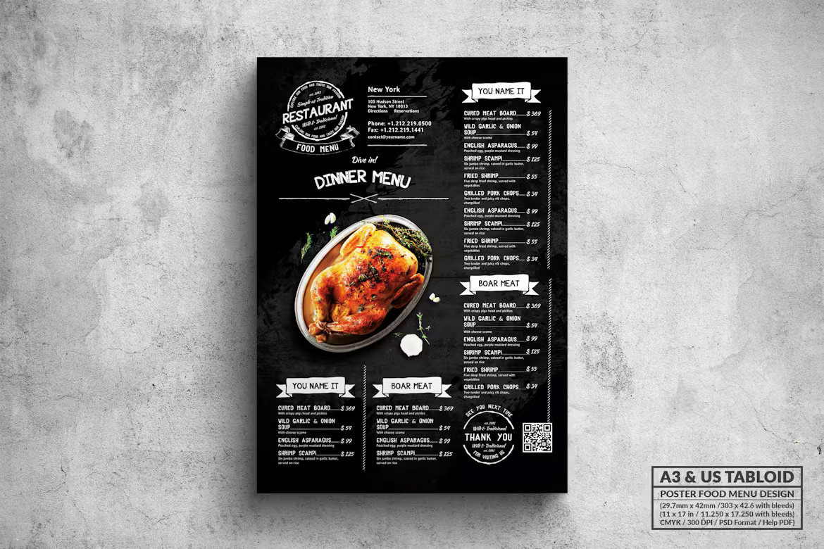 Flyer Design dinner menu flyer Social media post marketing   Graphic Designer brand identity adobe illustrator menu flyer design