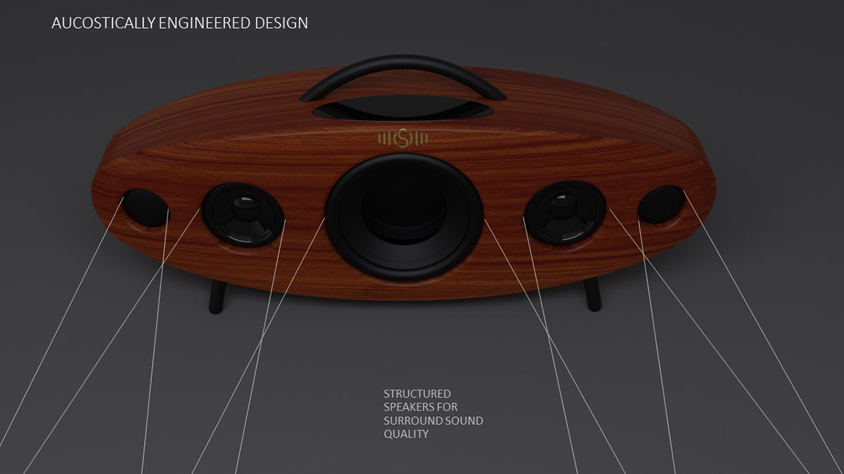 speaker product design  industrial design  product bluetooth wireless music