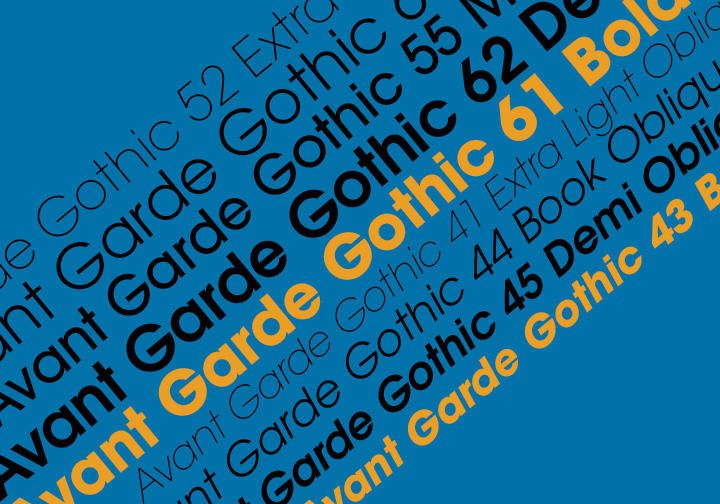 Avant Garde gothic font book