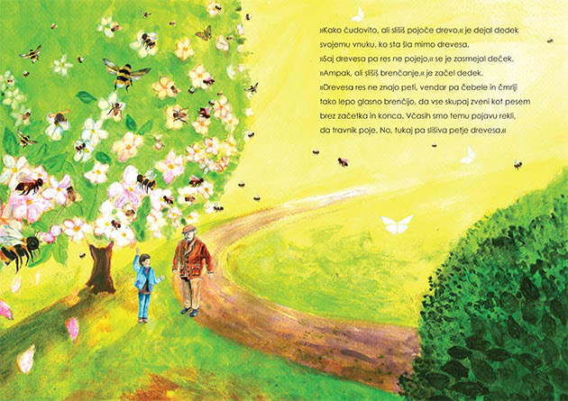 Bumblebee polinators bees Julia Doria illustrations Picture book book illustration kidlitart Nature Children's Books