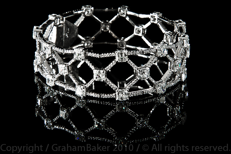 diamond  silver Platinum light reflection Product Photography Commercial Photography