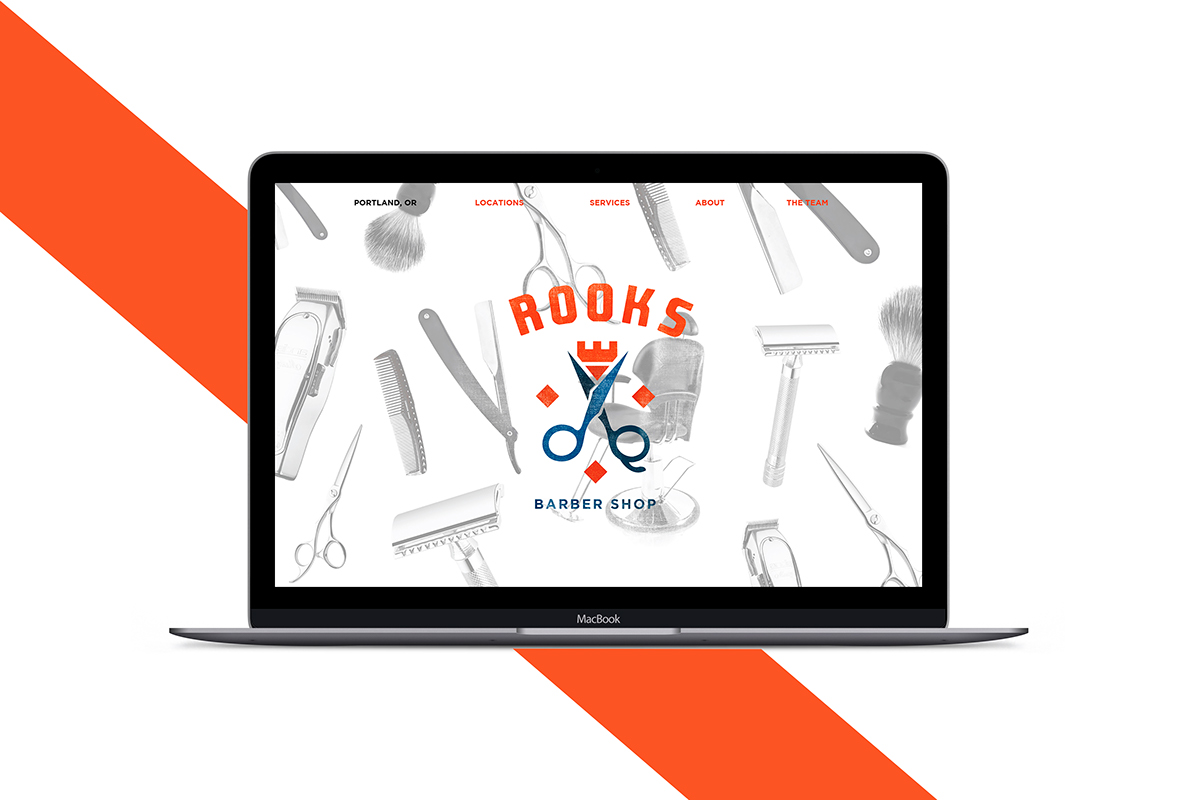 Website businesscards barbershop design brand logodesign