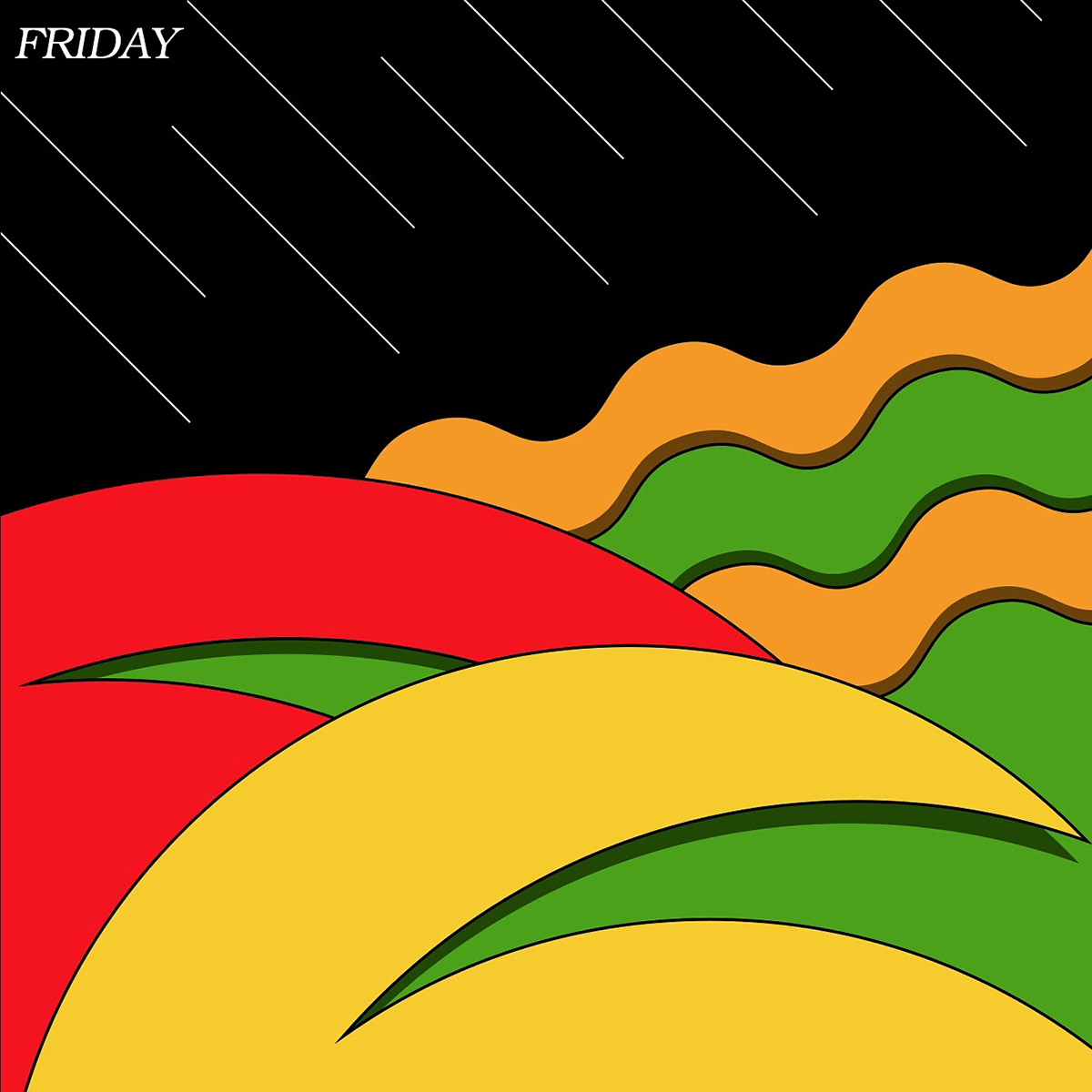 Friday typography   graphic design  color instagram