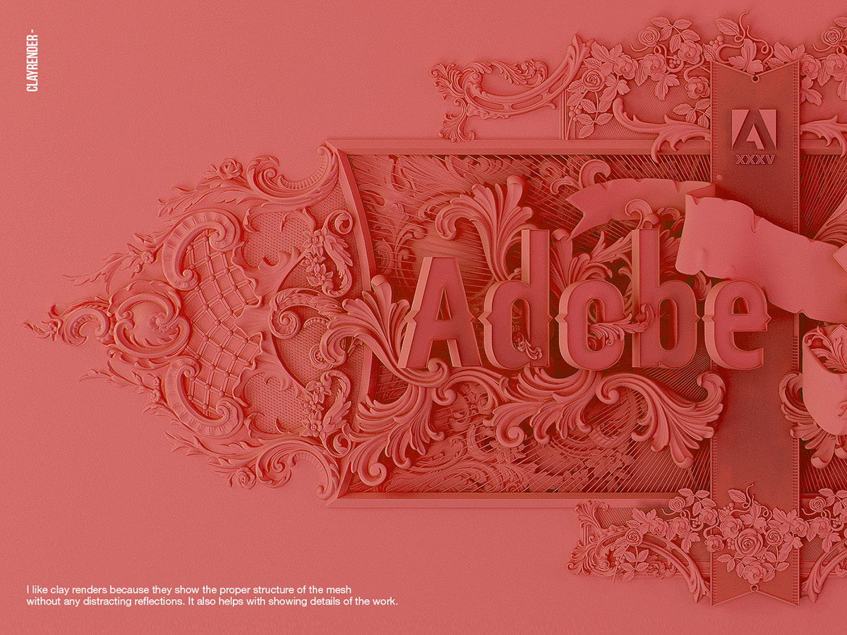 adobe Lockup Celebratory 3DType 3D regal decorative