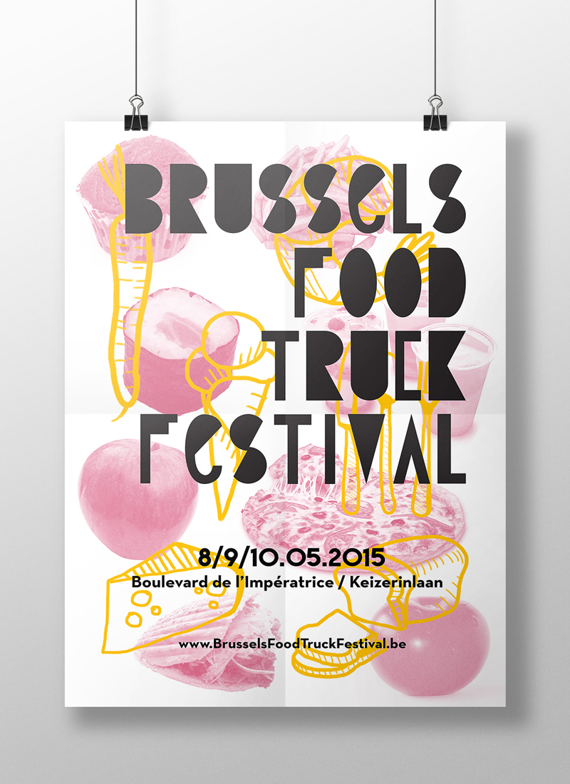 affiche poster school nourriture Food  brussels foodtruck festival