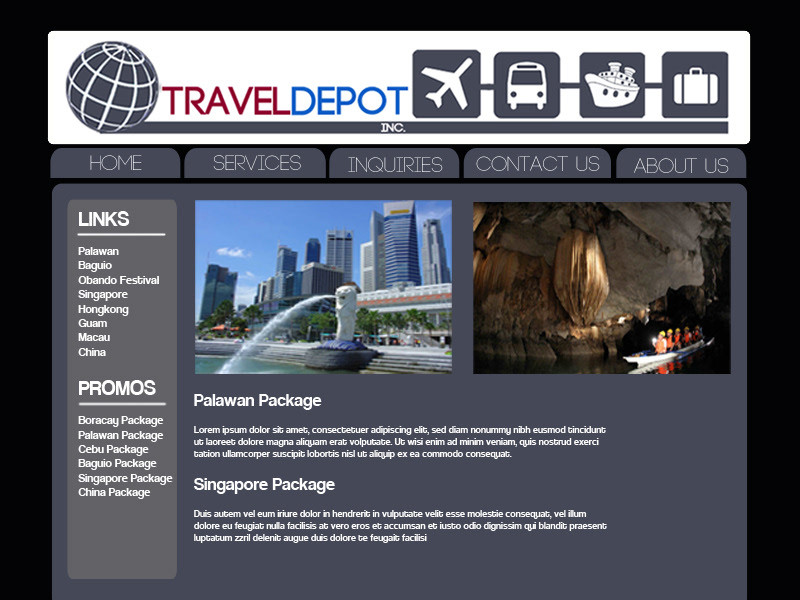 Web design Travel